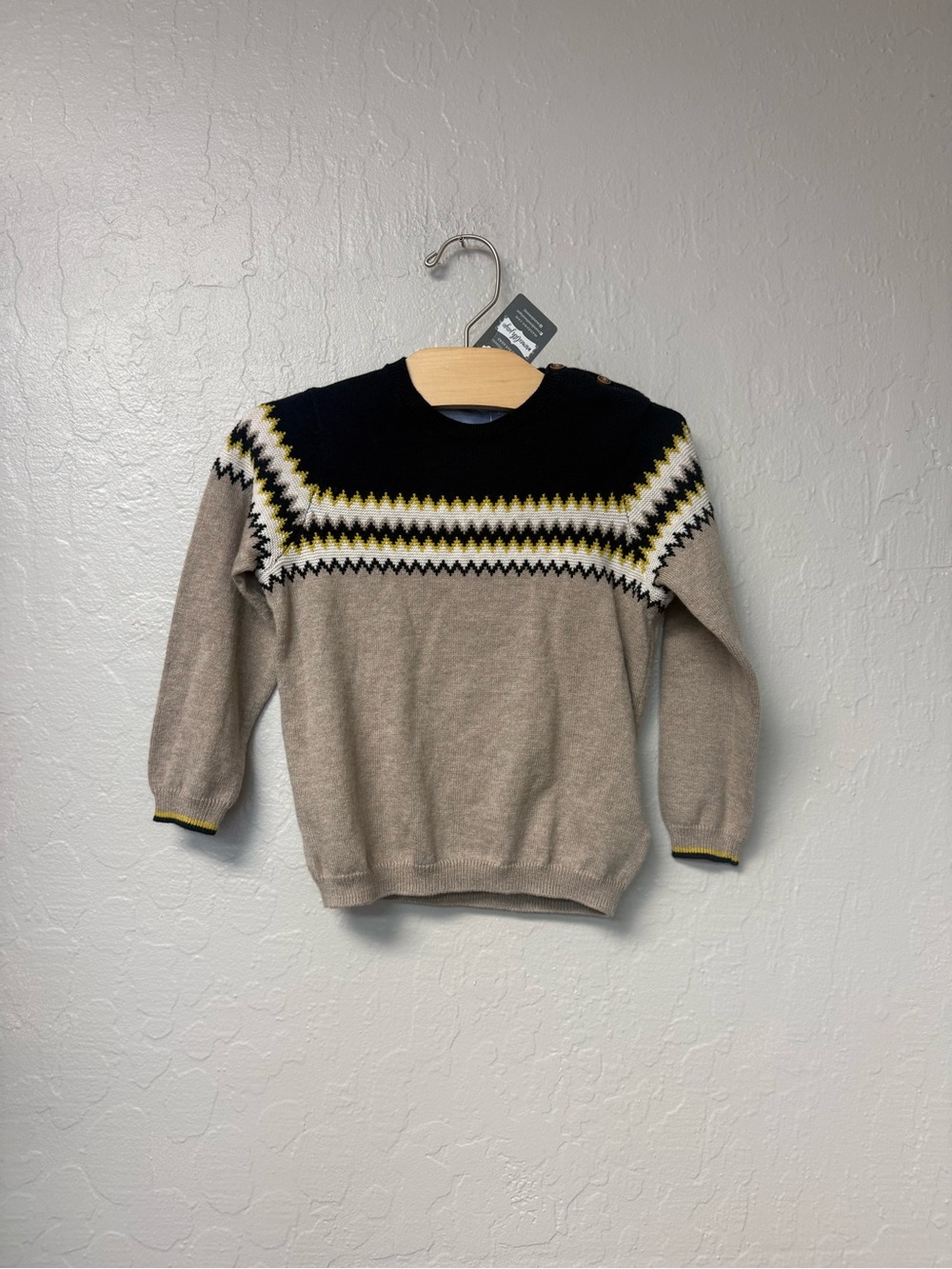$23 ADD ON mayoral new with tags gray yellow sweater 24M janie and jack zara